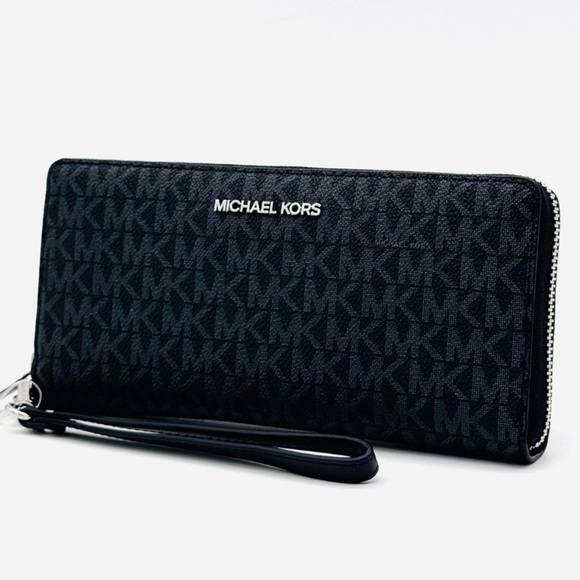 Michael Kors Large Continental Wallet Black Signature - Picture 2 of 9
